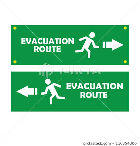 emergency evacuation route icon emergency evacuation route icon 110354300