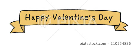 Happy Valentine's Day hand-drawn text material Happy Valentine's Day hand-drawn text material 110354826