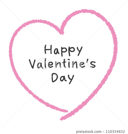 情人節快樂手繪文字素材 110354832