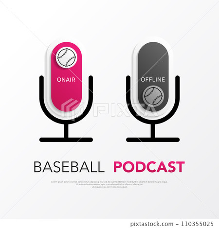 Microphone podcast baseball Microphone podcast baseball 110355025