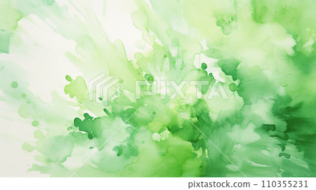 Fresh green eco background illustration Generative AI Fresh green eco background illustration Generative AI 110355231