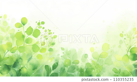 Fresh green eco background illustration Generative AI 110355235