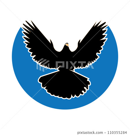 flying dove icon 110355284