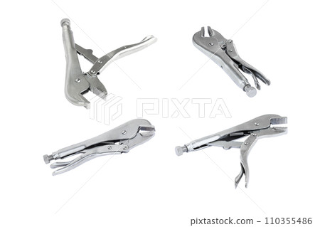 Mechanical Locking plier on white background 110355486