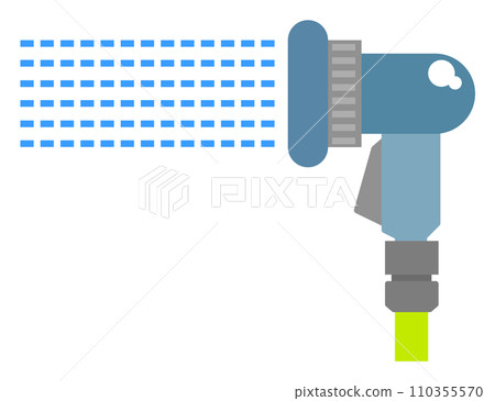 Illustration of a watering nozzle that is convenient for washing cars and watering flowering trees when attached to a hose Illustration of a watering nozzle that is convenient for washing cars and watering flowering trees when attached to a hose 110355570