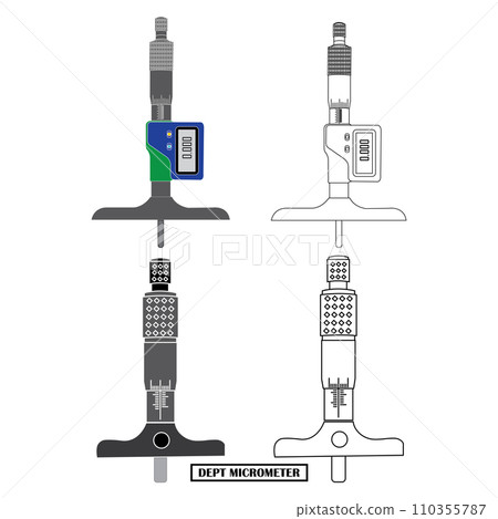 micrometer dept measuring icon micrometer dept measuring icon 110355787