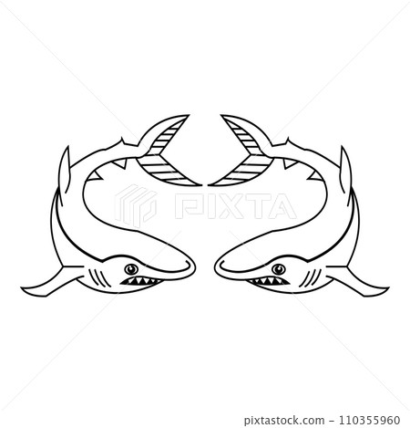 shark icon shark icon 110355960