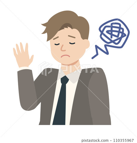 一個沒有動力的商人的插圖 一個沒有動力的商人的插圖 110355967