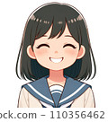 Bust up of a smiling high school girl 110356462