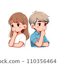 girl and boy thinking 110356464