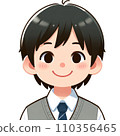 Cute elementary school boy wearing a smiling uniform 110356465