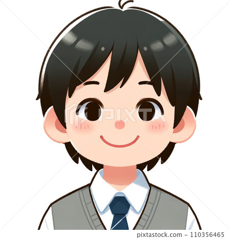 Cute elementary school boy wearing a smiling uniform Cute elementary school boy wearing a smiling uniform 110356465