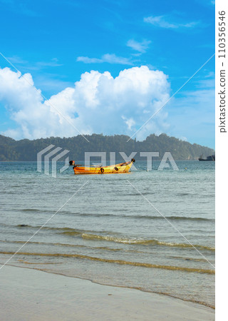 Blue sea white beach turquoise ocean wave coastal in tropical paradise landscape. Beautiful scene seascape marine coastline destinations. Tropical beautiful blue ocean lagoon lake travel summer time. Blue sea white beach turquoise ocean wave coastal in tropical paradise landscape. Beautiful scene seascape marine coastline destinations. Tropical beautiful blue ocean lagoon lake travel summer time. 110356546