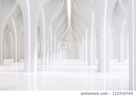 Modern luxury white hall abstract space interior concept 3d render Modern luxury white hall abstract space interior concept 3d render 110356749