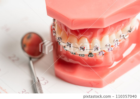 Dentist equipment, dental instrument, tools for dental professionals use to provide dental treatment. 110357040