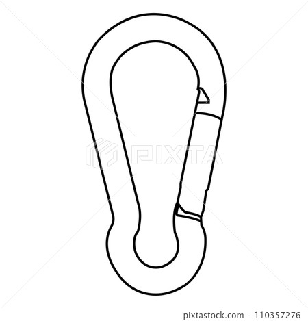 Carabiner mountain equipment icon Carabiner mountain equipment icon 110357276