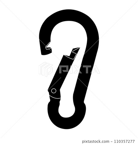 Carabiner mountain equipment icon 110357277