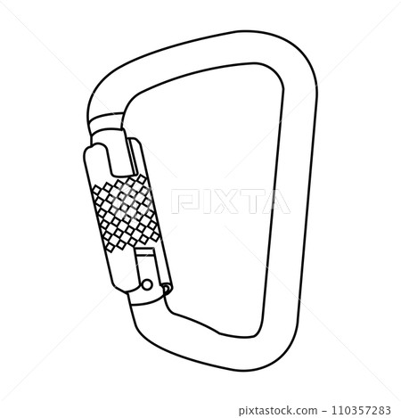 Carabiner mountain equipment icon Carabiner mountain equipment icon 110357283