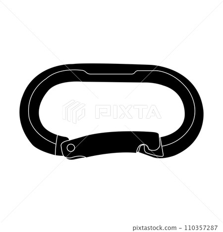 Carabiner mountain equipment icon Carabiner mountain equipment icon 110357287