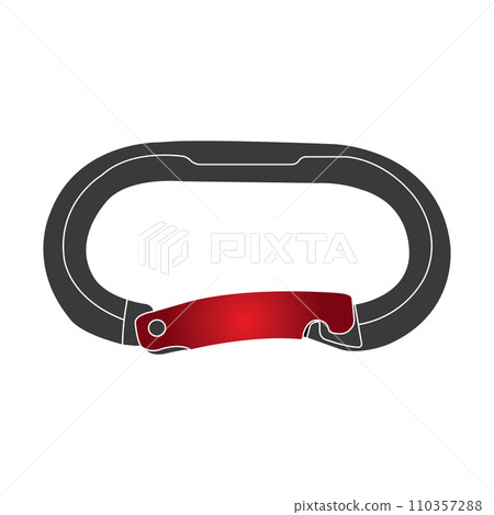 Carabiner mountain equipment icon Carabiner mountain equipment icon 110357288