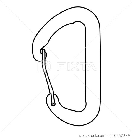 Carabiner mountain equipment icon 110357289