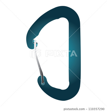 Carabiner mountain equipment icon Carabiner mountain equipment icon 110357290