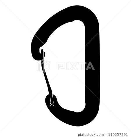 Carabiner mountain equipment icon Carabiner mountain equipment icon 110357291