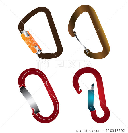 Carabiner mountain equipment icon 110357292