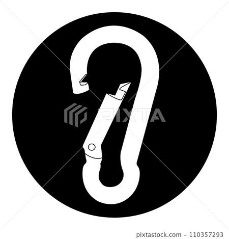 Carabiner mountain equipment icon Carabiner mountain equipment icon 110357293