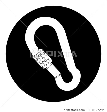Carabiner mountain equipment icon Carabiner mountain equipment icon 110357294