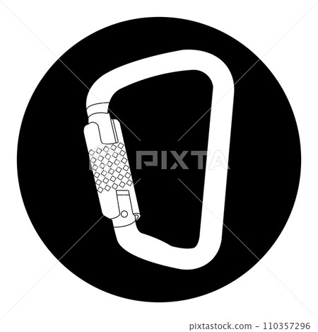 Carabiner mountain equipment icon 110357296