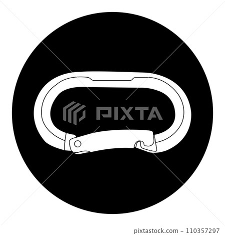 Carabiner mountain equipment icon Carabiner mountain equipment icon 110357297