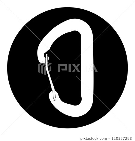 Carabiner mountain equipment icon Carabiner mountain equipment icon 110357298