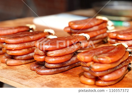 Sun-dried mullet roe in Lukang Old Street Sun-dried mullet roe in Lukang Old Street 110357372