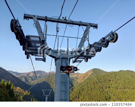 Landscape with ropeway 110357484