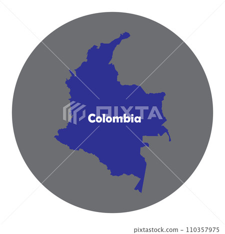 Colombia map icon 110357975