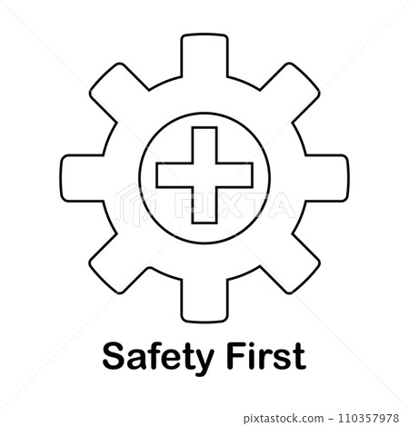 Safety first icon 110357978
