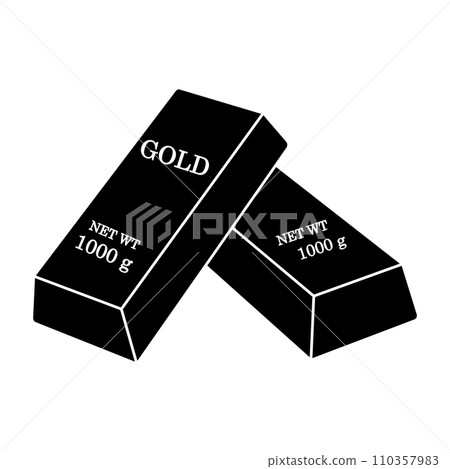 gold bar icon 110357983