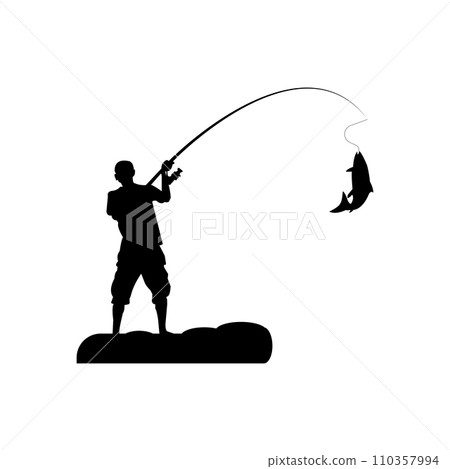 fishing man icon fishing man icon 110357994