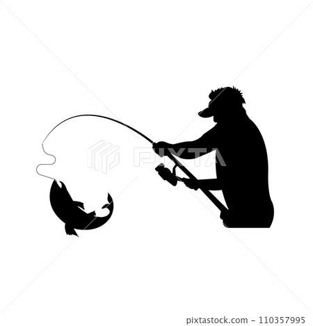 fishing man icon fishing man icon 110357995