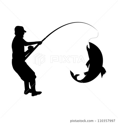fishing man icon fishing man icon 110357997