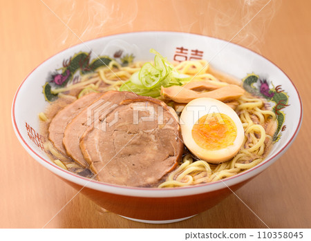 Char siu noodles soy sauce flavor 110358045