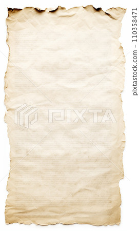 Old and tattered blank parchment AI image 110358471