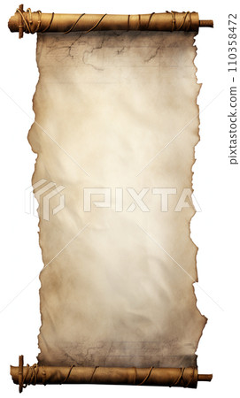 又舊又破爛的空白羊皮紙AI圖像 110358472