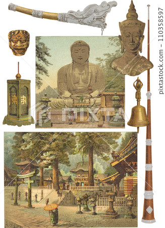 buddhism illustration 110358597