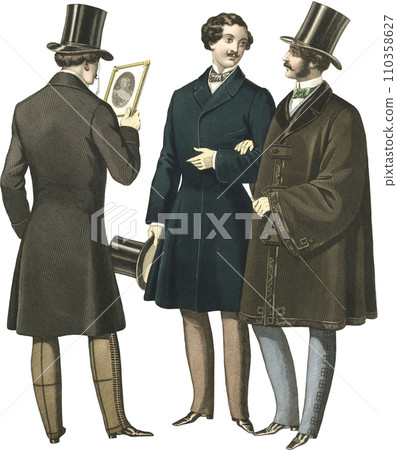 19th century europe male illustration 110358627