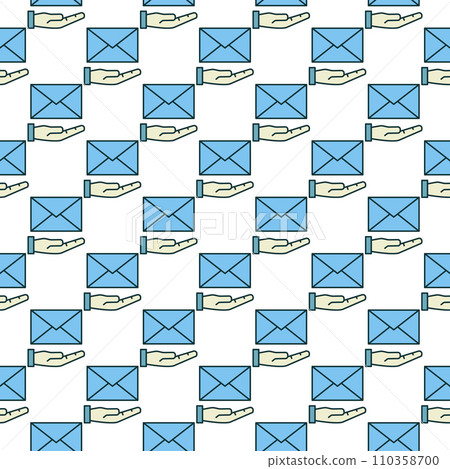 Envelope on Hand vector concept colorful seamless pattern Envelope on Hand vector concept colorful seamless pattern 110358700