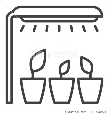 LED Grow Light vector linear icon or sign 110358921