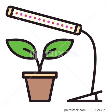 Phytolamp with Plant vector Grow Light colored icon or symbol 110359334