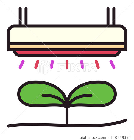Plant and Big Phytolamp vector Grow Light colored icon or design element Plant and Big Phytolamp vector Grow Light colored icon or design element 110359351